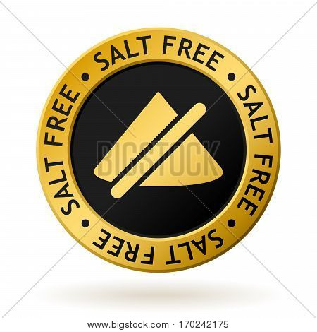 vector gold medal with symbol of salt free