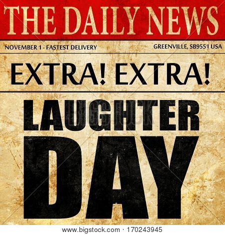 laugher day, newspaper article text