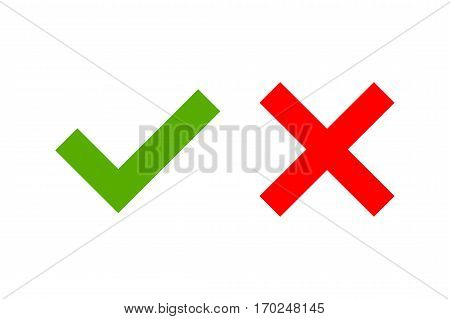 Tick And Cross Signs Simple