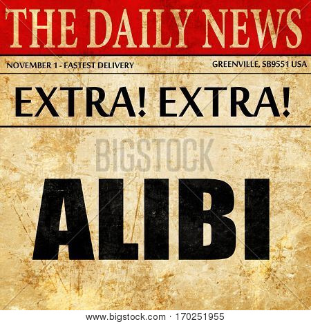 alibi, newspaper article text
