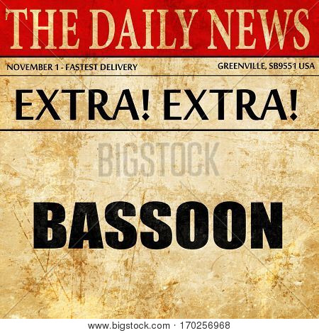 bassoon, newspaper article text