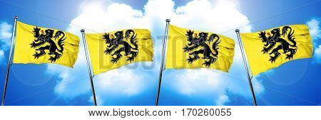 flanders, vlaanderen flag, 3D rendering