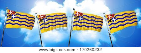 Salland flag, 3D rendering