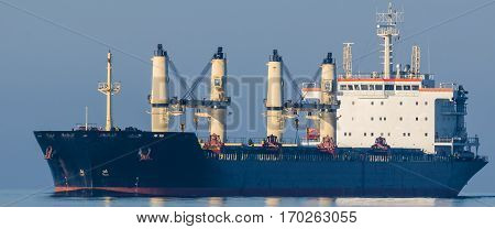 BULK CARRIER - Merchant vessel sailing the calm sea