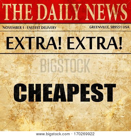 cheapest, newspaper article text
