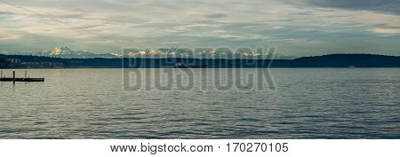 A view of the Olympic Mountains from the Ruston area of Tacoma.