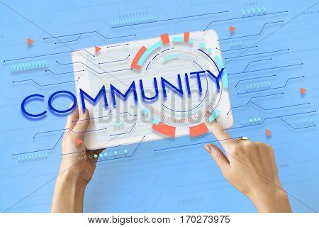 Digital Community Digital Social Media Icon