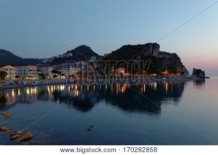 Evening on the Black sea in Amasra, Turkey