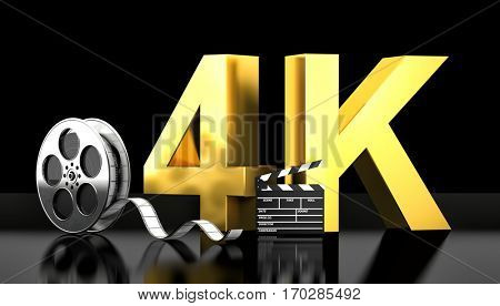 cinema 4k concept 3d rendering image