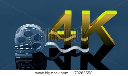 cinema 4k concept 3d rendering image