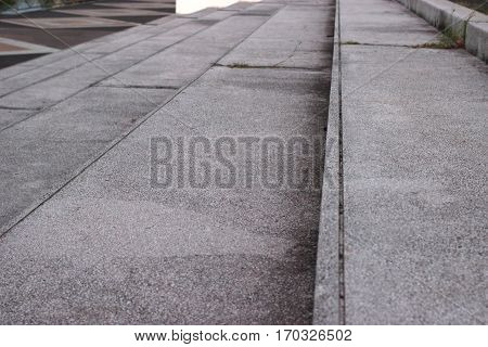 Surface staircase in public park for up and down.