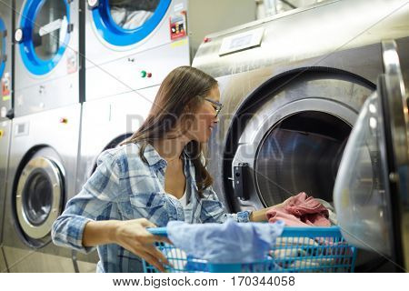 Working as laundress