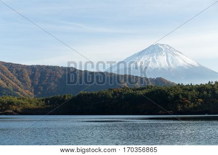 Lake saiko and Mount Fuji