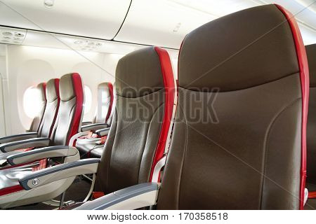 Empty Airplane Interior