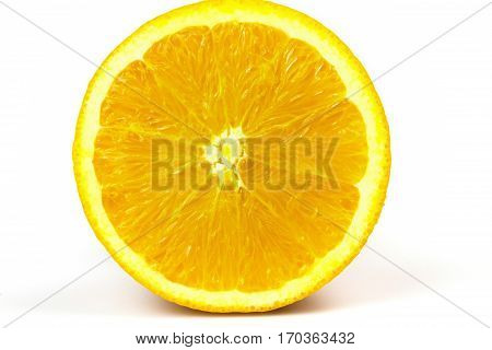 Orange one on white background and isolated