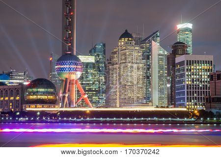 landmarks of Shanghaigroup of modern business buildings.