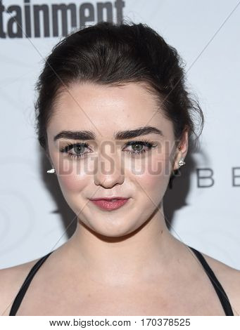 LOS ANGELES - JAN 28:  Maisie Williams {Object} arrives to the Entertainment Weekly Pre Sag Awards Celebration on January 28, 2017 in Hollywood, CA                