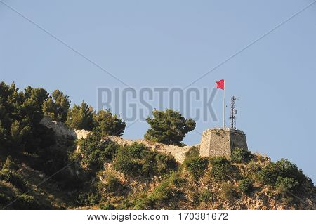 The fortless of Kala at Berat on Albania