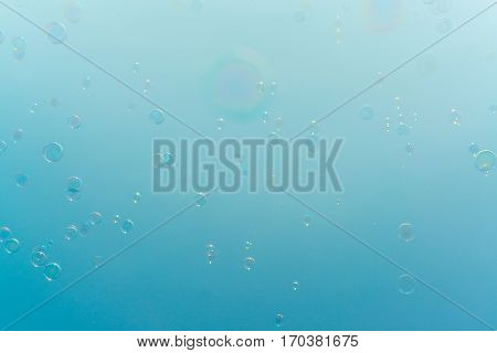 Soap Bubbles With Blue Sky