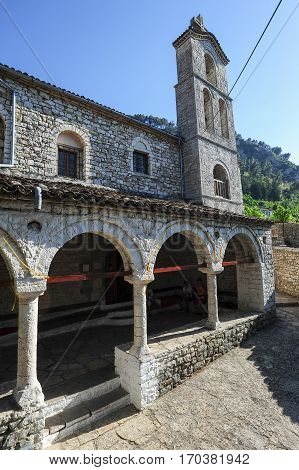 Berat, Albania - 24 June 2014: The church of St. Spiridione at Berat on Albania, Unesco world heritage