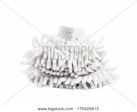 Car washing mitt glove sponge isolated over the white background