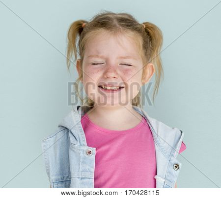 Little GIrl Smiling Happiness Playful Twintail Hairstyle