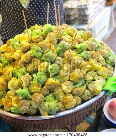Wonton at a local market in Thailand