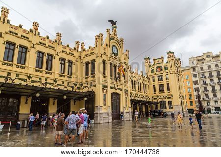 North Train Station In Valencia