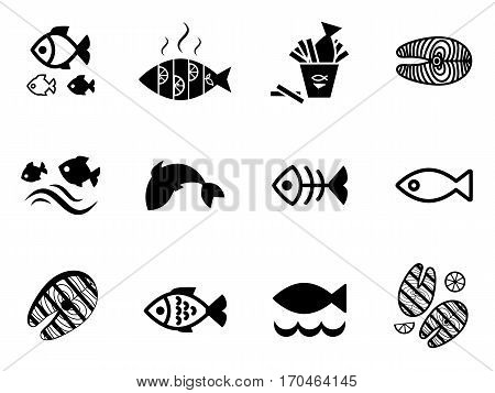 Fish Icon Or Logo Set