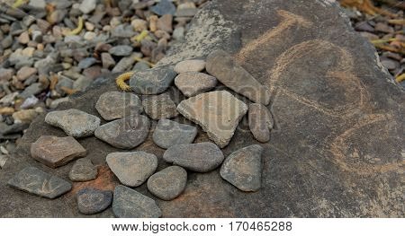 Many small stones say something about love