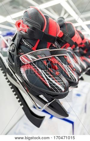 A Mens ice hockey skates in store