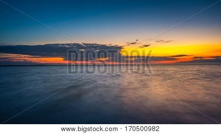 Colorful Sky And Water In Lake Paliastomi In Morning , Poti, Georgia