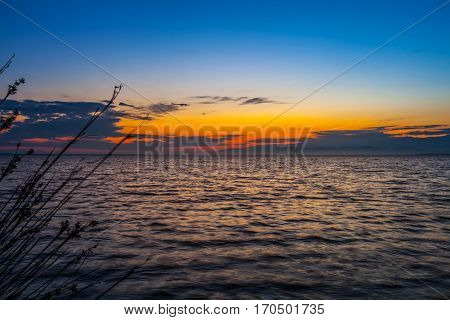 Colorful Sky And Water In Lake Paliastomi In Morning , Poti, Georgia