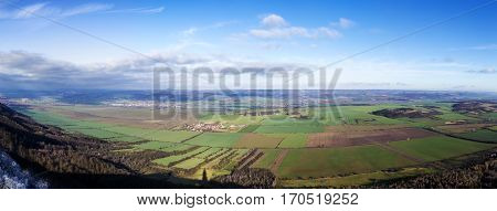 Scenic View From Kyffhaeuser Monument To The Harz Landscape