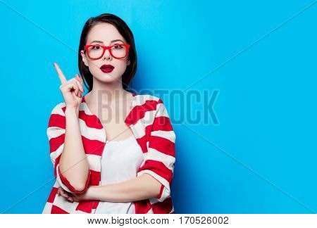 Portrait Of The Beautiful Young Surprised Woman