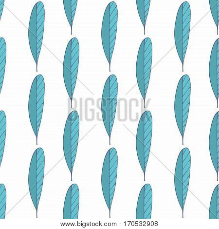The stylized leaves on a white background. Seamless pattern