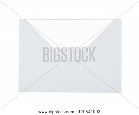 White paper envelope isolated over the white background