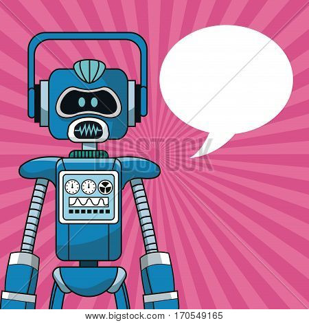 robot intelligence artificial bubble speech vector illustration eps 10