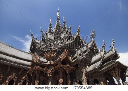 Beautiful Buddhist temple stands out for its wooden architecture