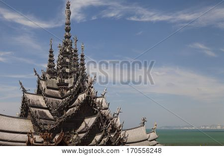 Beautiful Buddhist temple stands out for its wooden architecture
