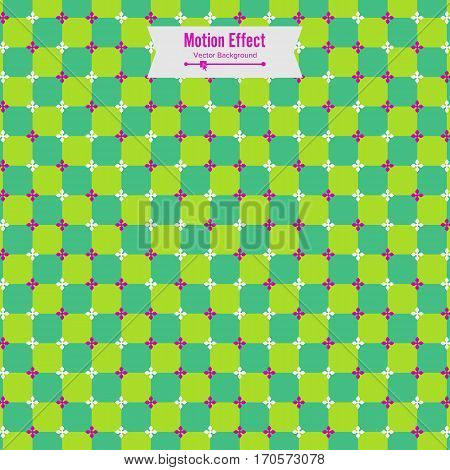 Optical Illusion. Vector 3d Art. Motion Dynamic Effect. Movement Executed In The Form. Geometric Magic Background