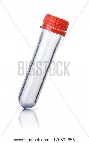 PET bottle preform isolated on white