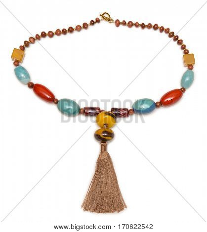 Elegant jewellery isolated on the white background