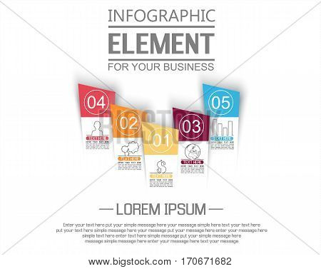 ELEMENT FOR INFOGRAPHIC  TEMPLATE GEOMETRIC FIGURE STIKER NUMBER OPTION TO SCALE THIRD EDITION