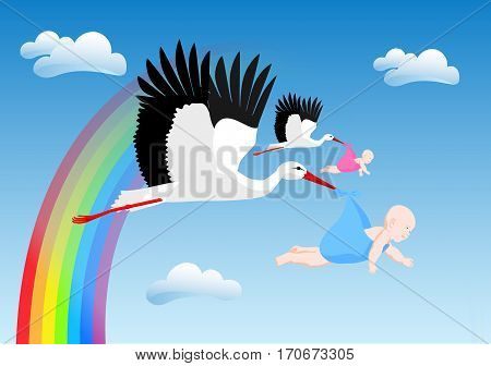 image to use on greeting ontkrytkah to the birth of a child