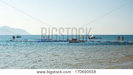 EGYPT, SHARM EL SHEIKH - JULY 19, 2015: Buildings and Area Hotel Jaz Belvedere in Sharm El Sheikh, Popular Center of a Beach Holiday and Diving, Red Sea, Summer, Egypt