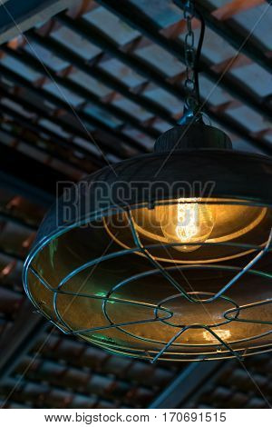 Vintage lighting lamp decoration house or coffee shop.