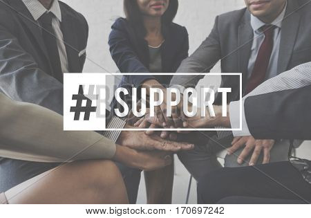 Support Cooperation Collaboration Hashtag