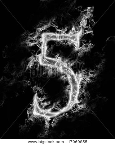 A number of smoke alphabet
