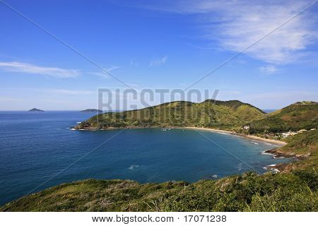 Praia brava kauniissa tyypillinen Brasilian kaupungissa buzios lähellä rio de Janeirossa Brasiliassa